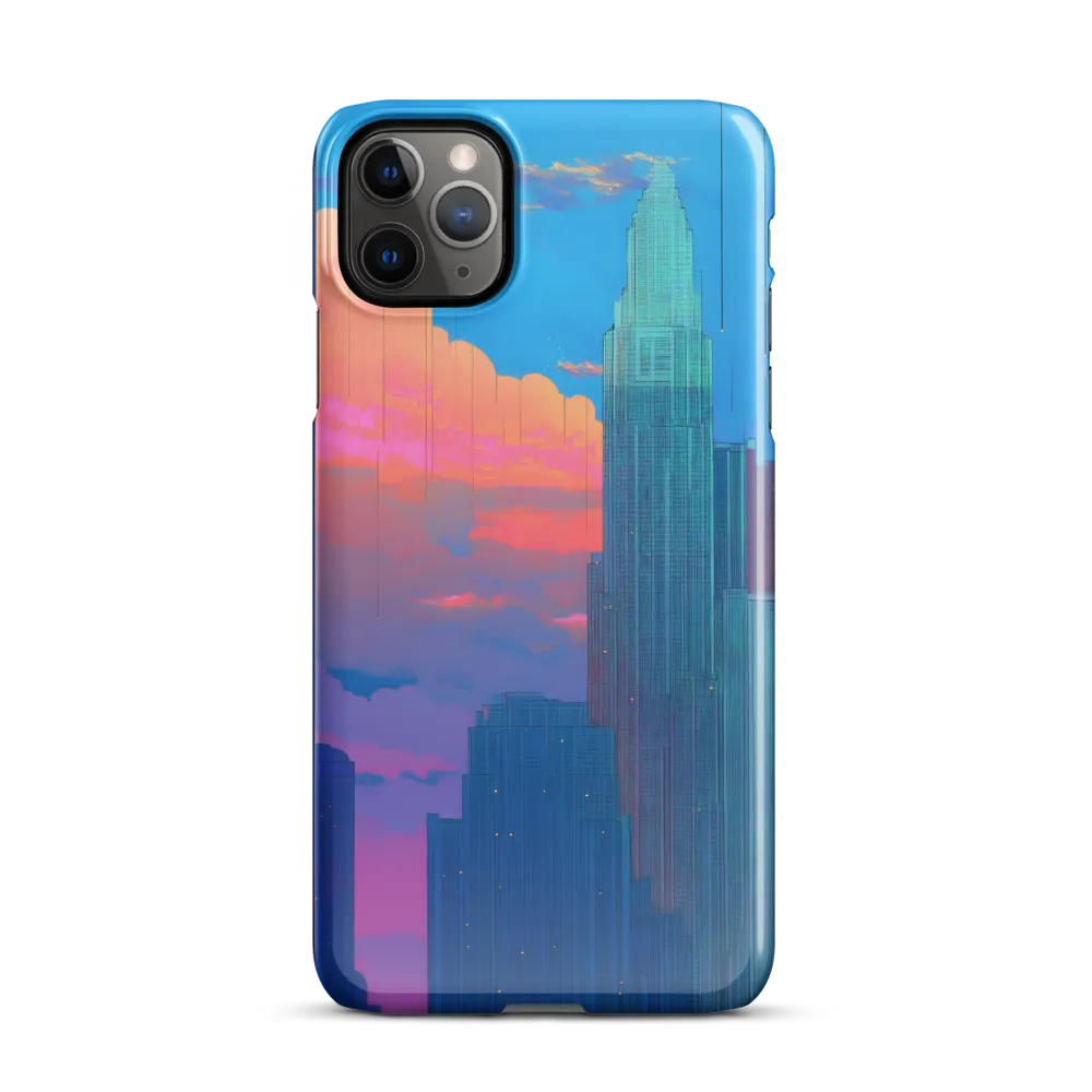 Twilight Reflections: A Digital Cityscape | Phone Case |  11 Pro Max | Snap Case | Glossy