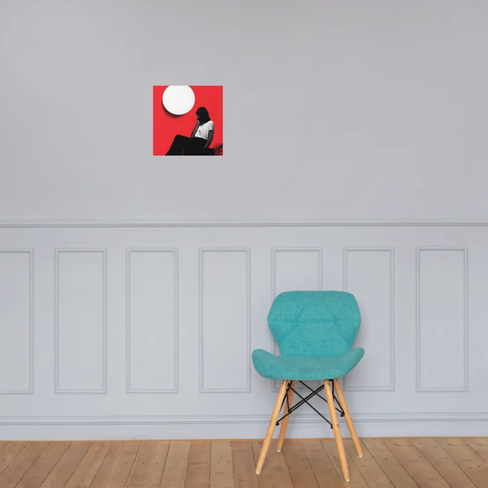 Contemplation in Red | Poster | 12″×12″
