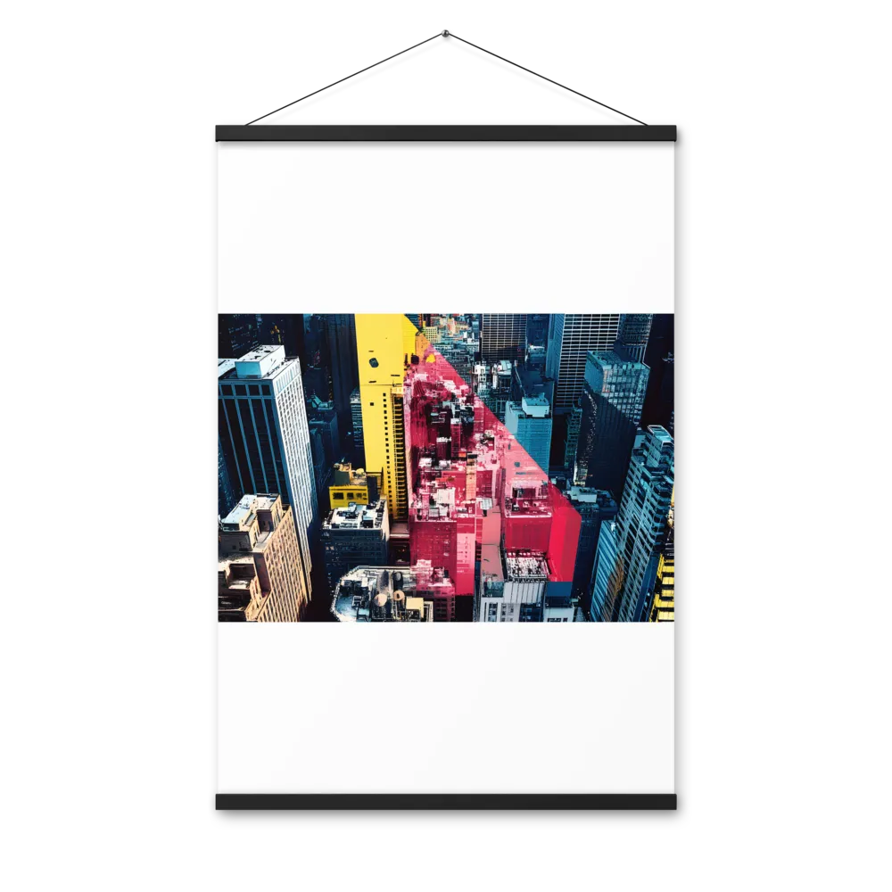 Dynamic Urban Symphony | Poster With Black Wood Hanger | 24″×36″