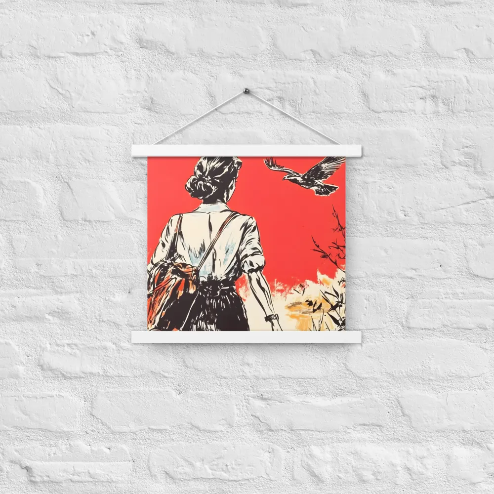 Journey Beyond the Horizon | Poster With White Wood Hanger | 14″×14″