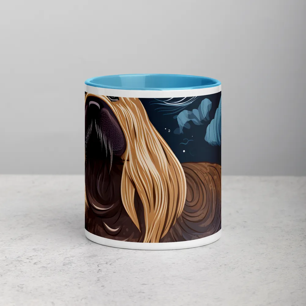 Whimsical Walruses in Deep Blue