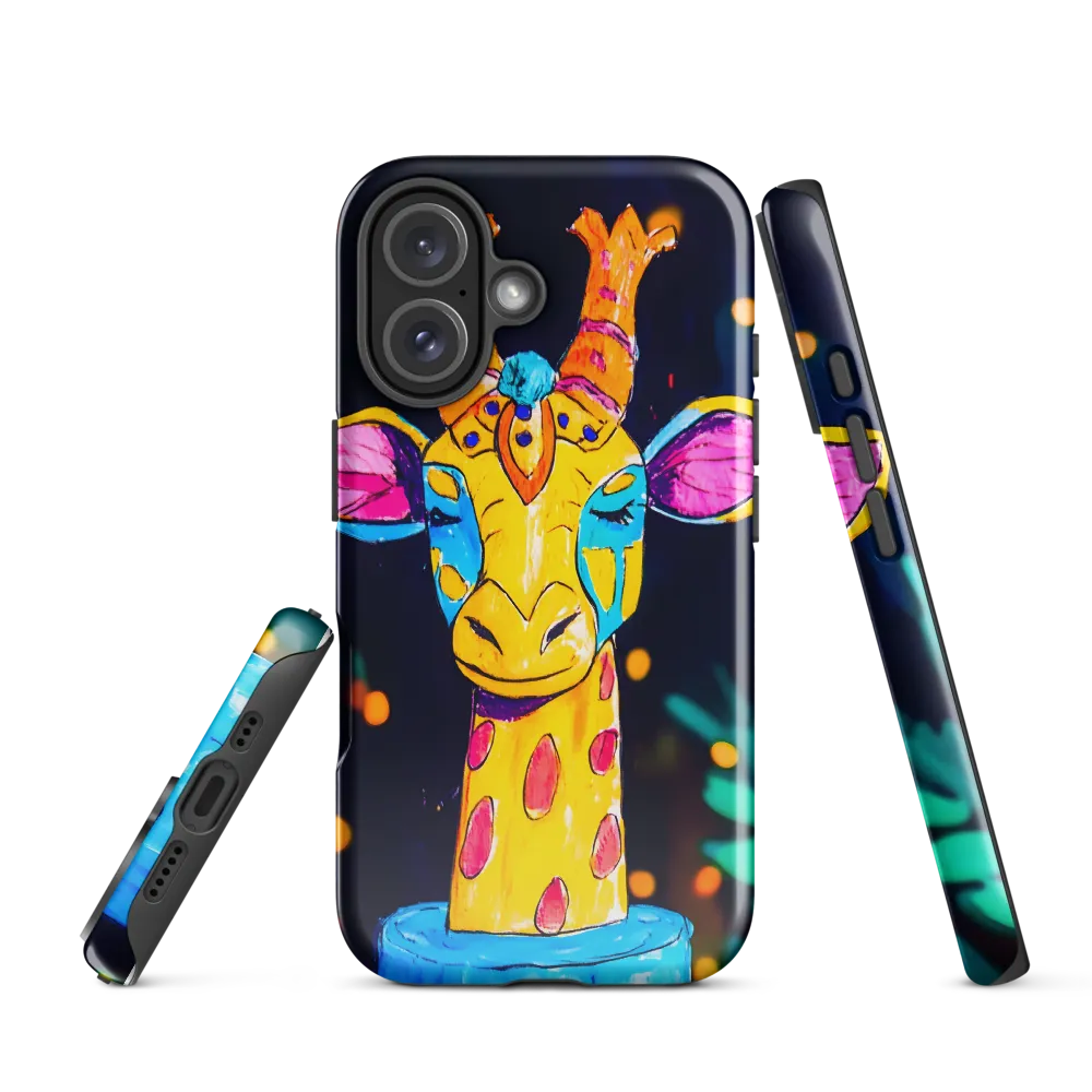 Whimsical Giraffe in Vibrant Colors