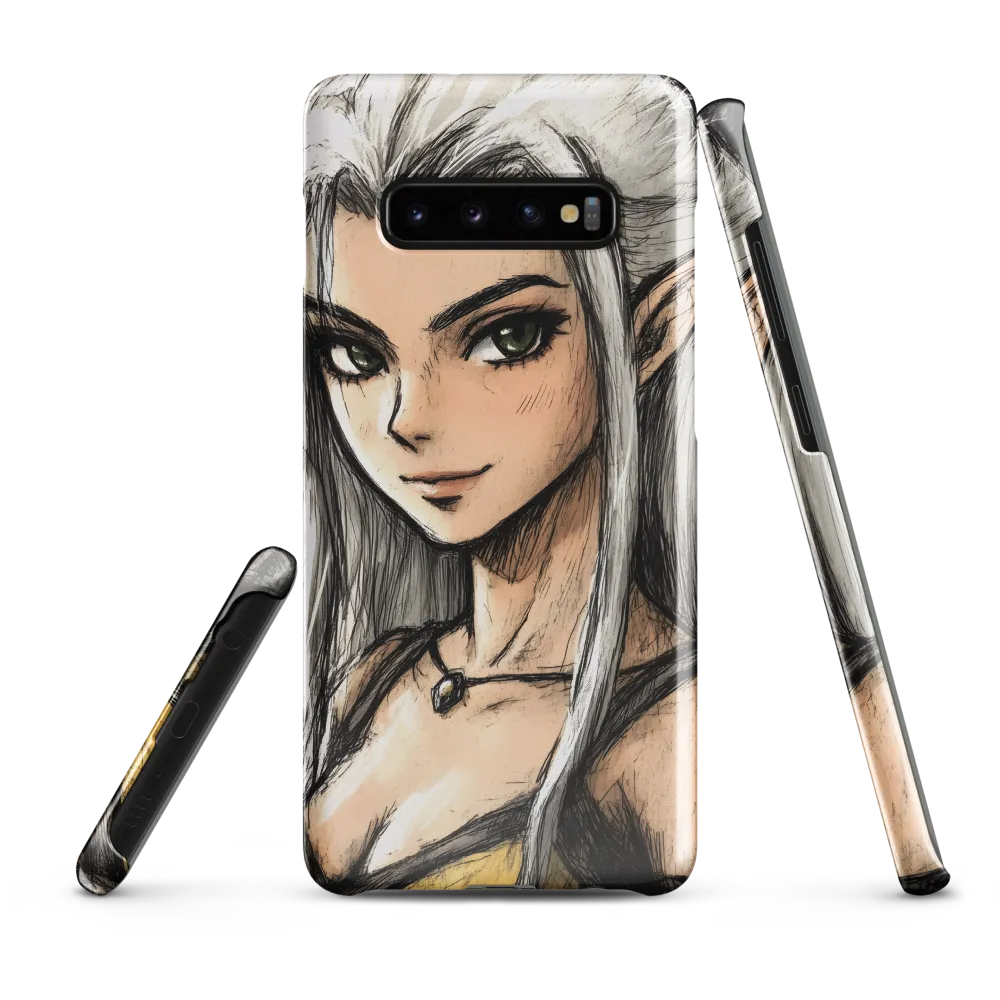 Ethereal Elegance: The Elf's Portrait | Phone Case |  S10 Plus | Snap Case | Glossy