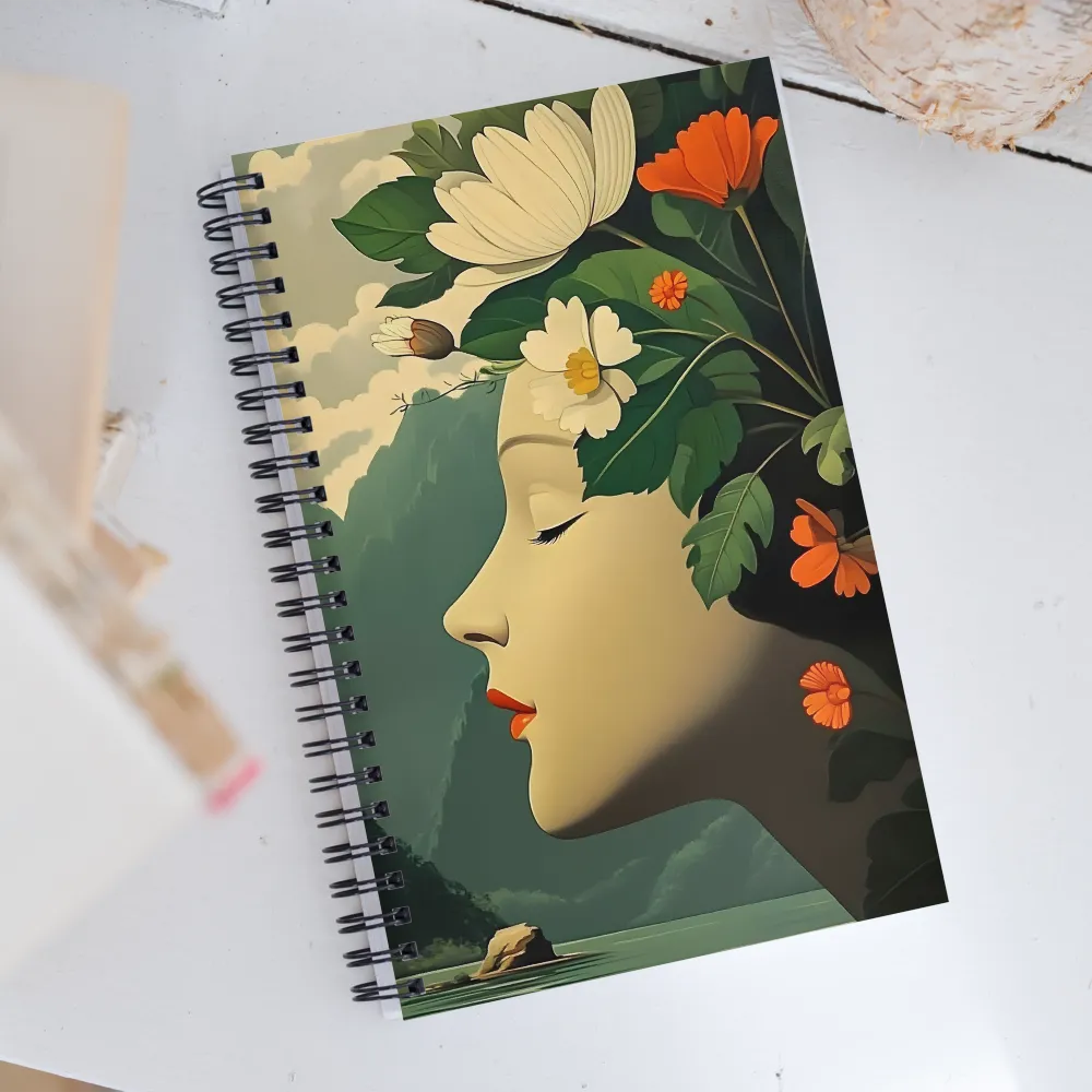 Harmony of Nature and Femininity | Spiral Notebook