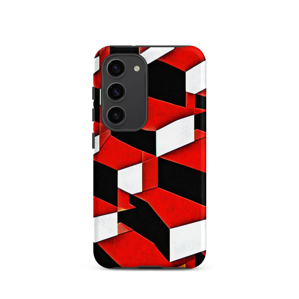 Dynamic Geometric Interplay | Phone Case |  S23 | Tough Case | Matte