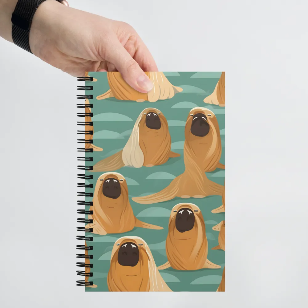 Whimsical Walrus Wonderland | Spiral Notebook