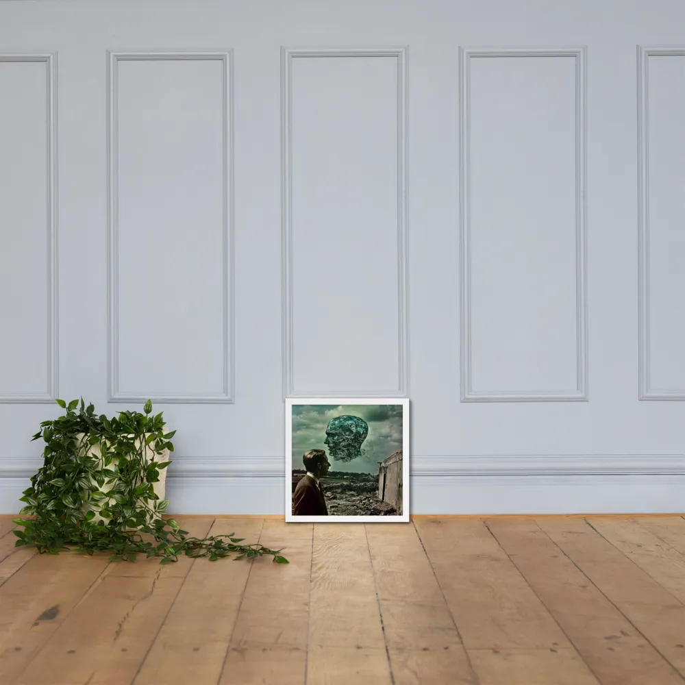 Ethereal Reflections: Identity in a Fragmented World | Poster with White Frame | 14″×14″
