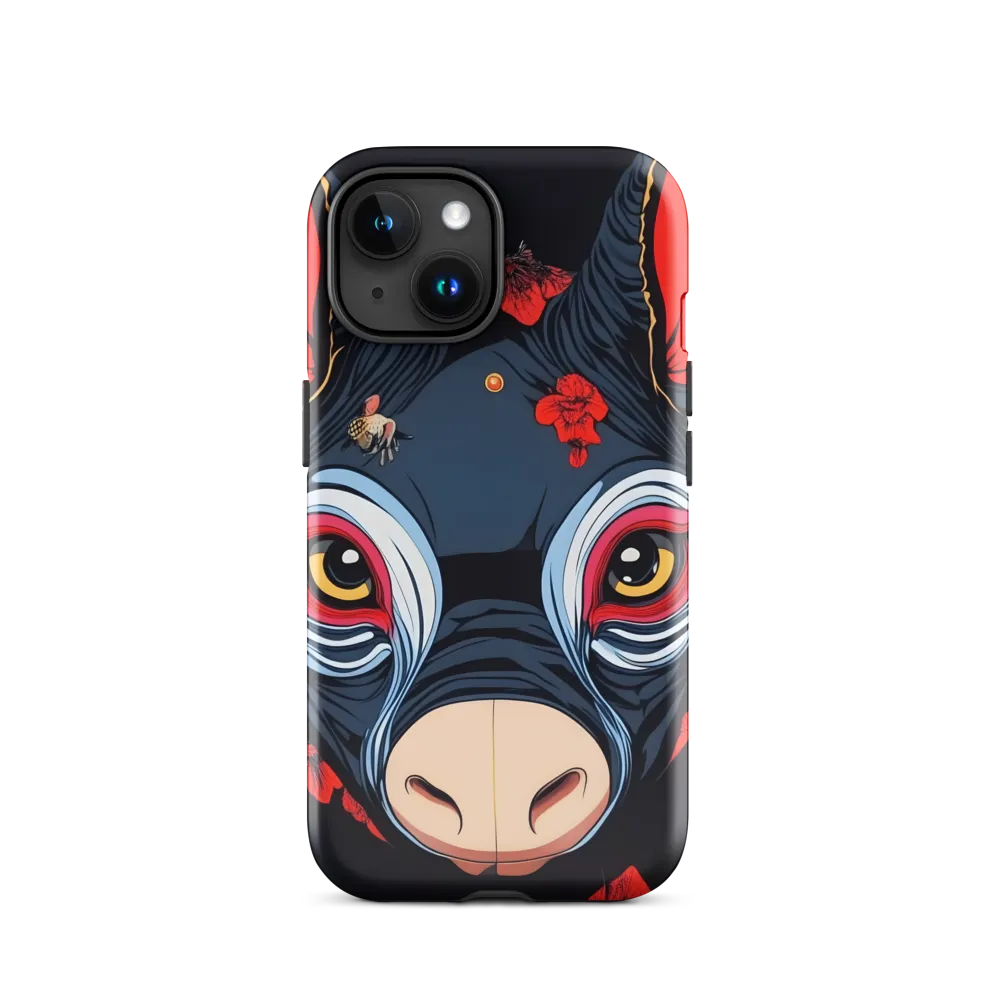 Mystical Bull with Floral Motifs