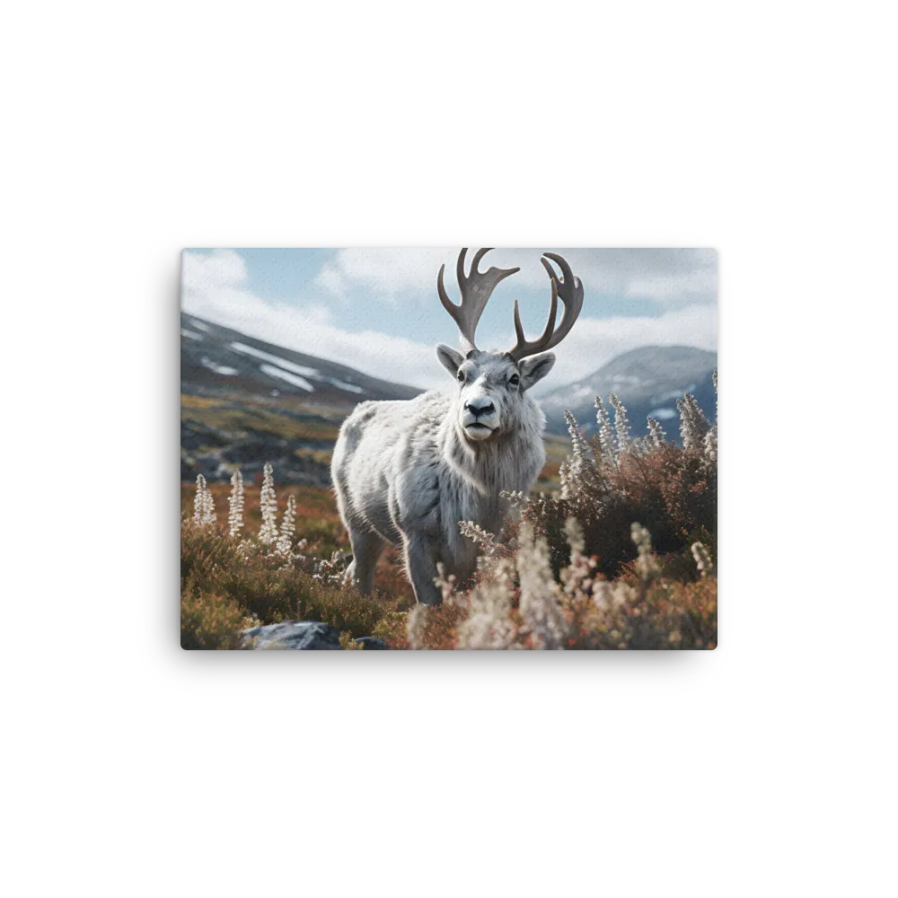 Majestic Harmony: The Reindeer in Nature | Thin Canvas | 12″×16″