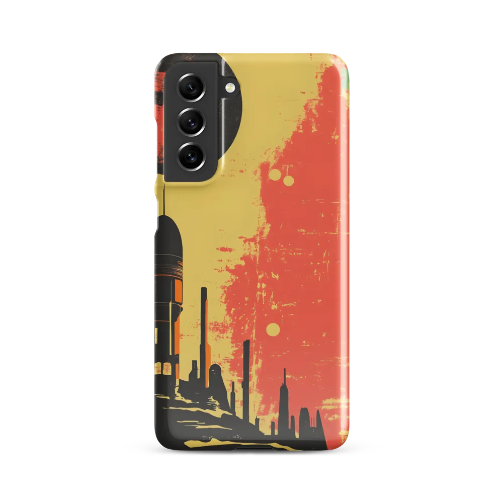 Journey to the Stars: A Retro-Futuristic Landscape | Phone Case |  S21 FE | Snap Case | Glossy