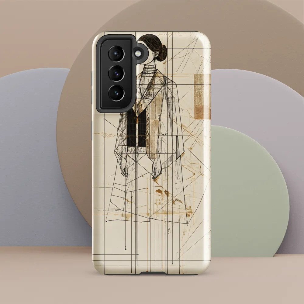 Elegance in Lines | Phone Case |  S21 FE | Tough Case | Glossy