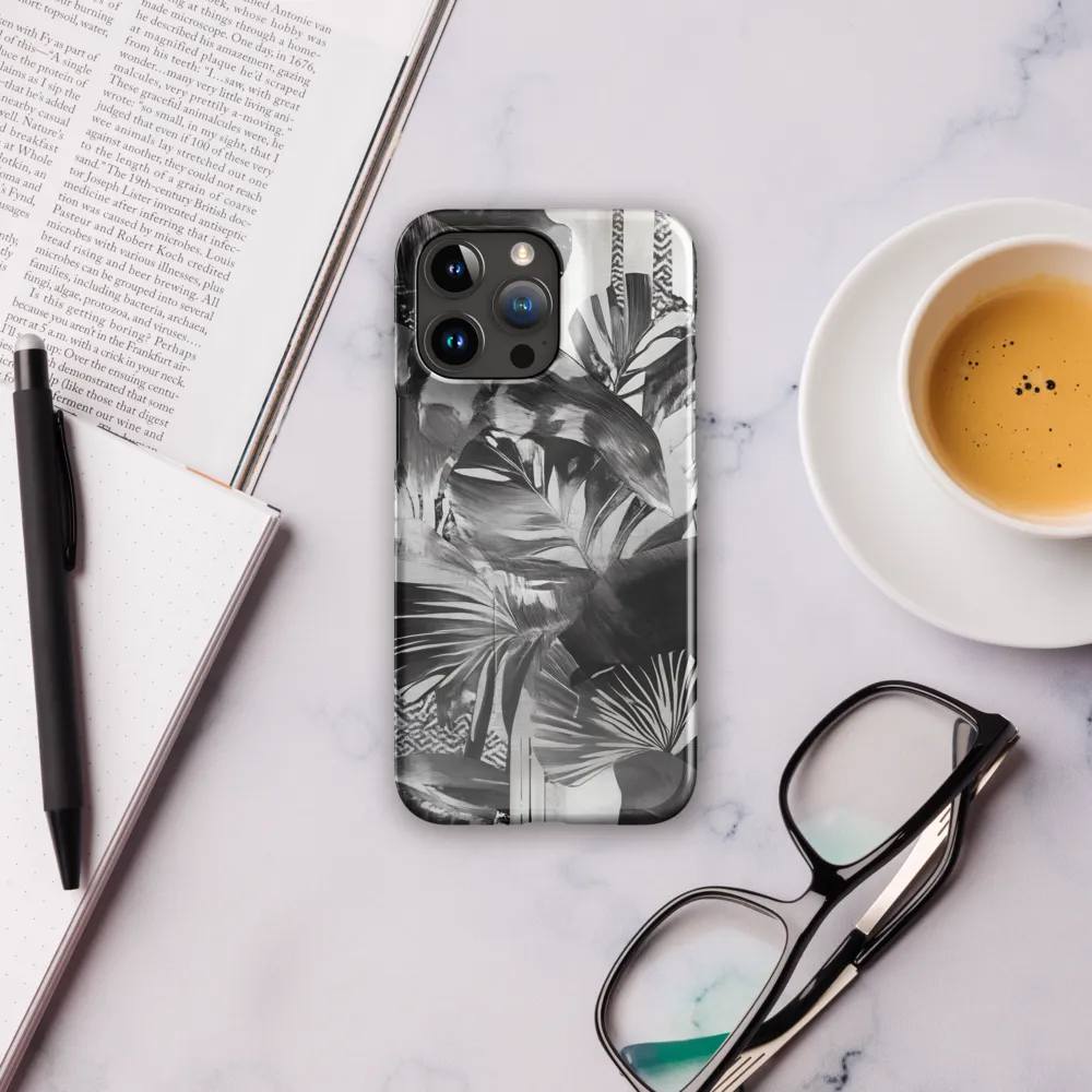 Monochrome Serenity in Tropical Foliage