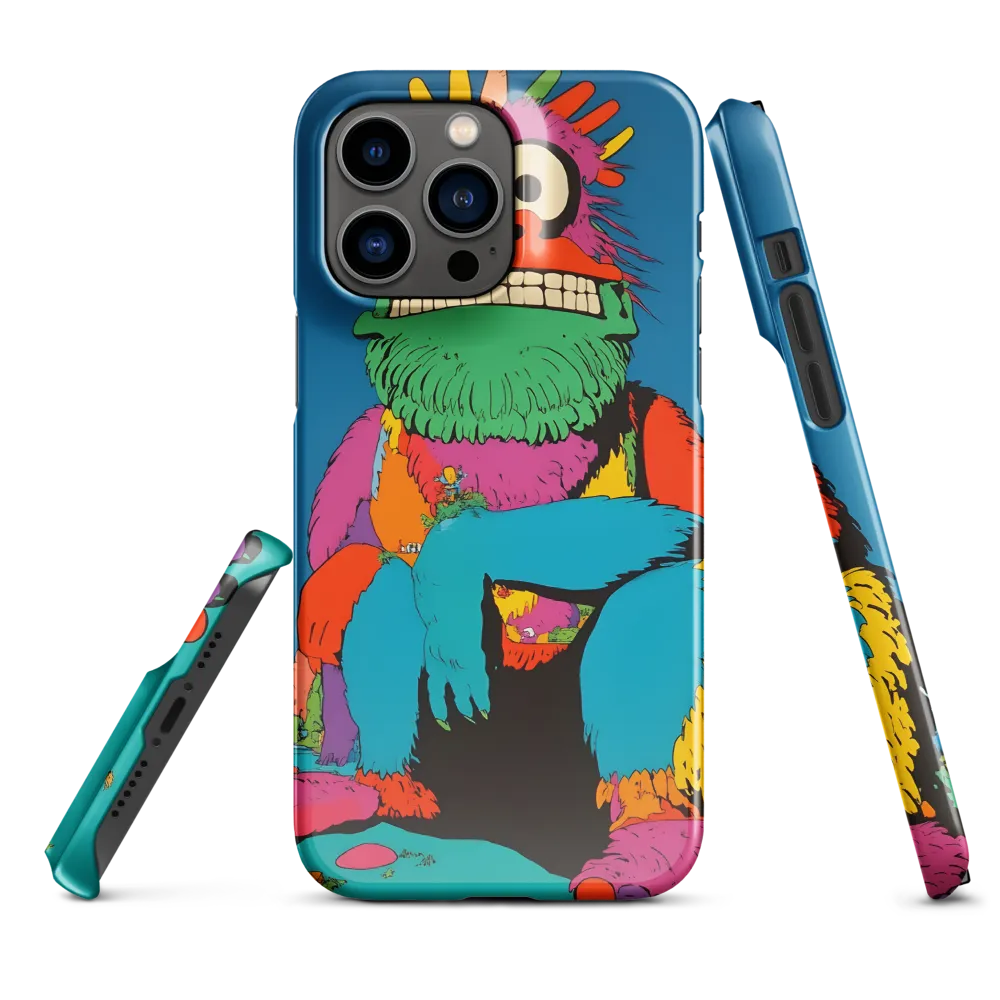 Whimsical Giant: A Playful Monster Encounter | Phone Case |  14 Pro Max | Snap Case | Glossy