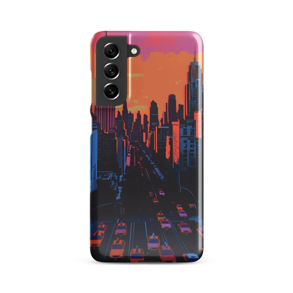 Sunset Over Skyscrapers | Phone Case |  S21 FE | Snap Case | Glossy