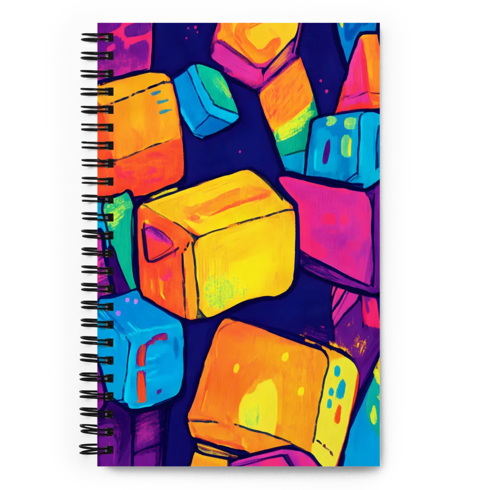 Vibrant Shapes of Joy | Spiral Notebook