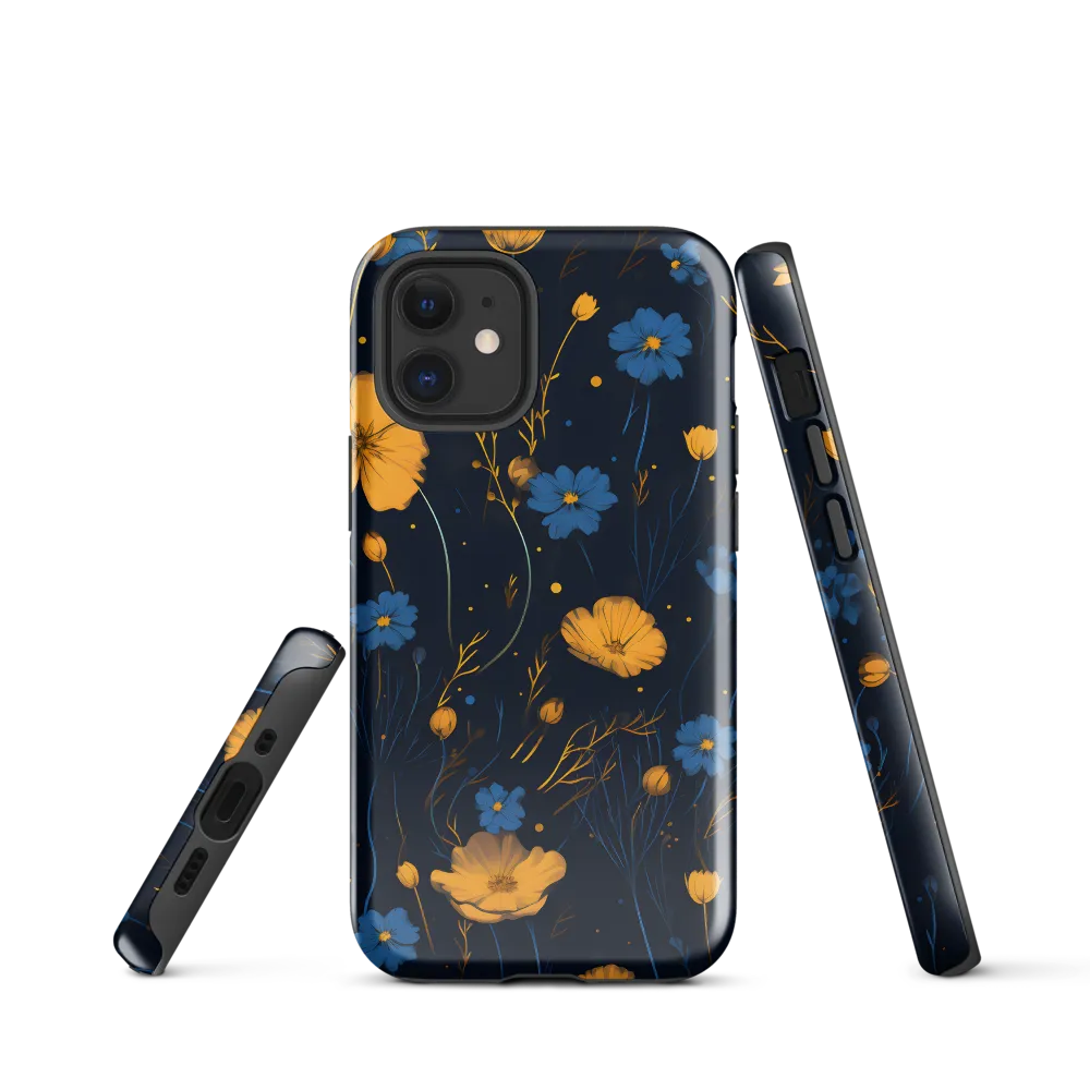 Nocturnal Blossoms | Phone Case |  12 mini | Tough Case | Glossy