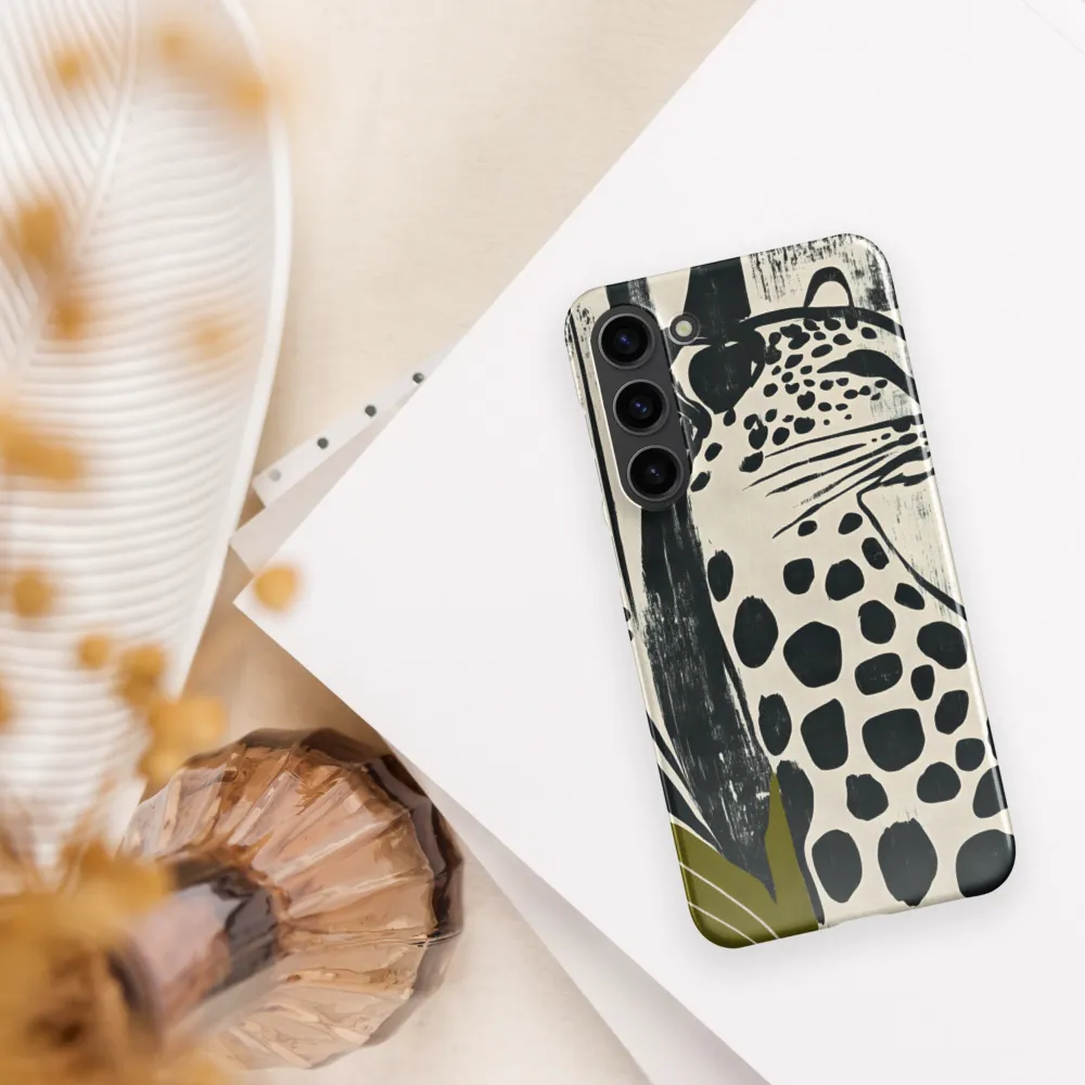 Leopard in Silhouette: A Modern Appeal | Phone Case |  S23 Plus | Snap Case | Glossy