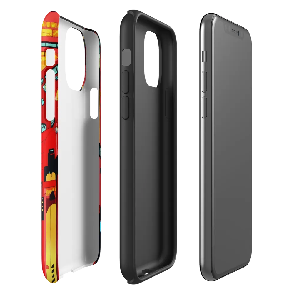Neon Dreams: A Cyberpunk Cityscape | Phone Case |  11 Pro | Tough Case | Matte