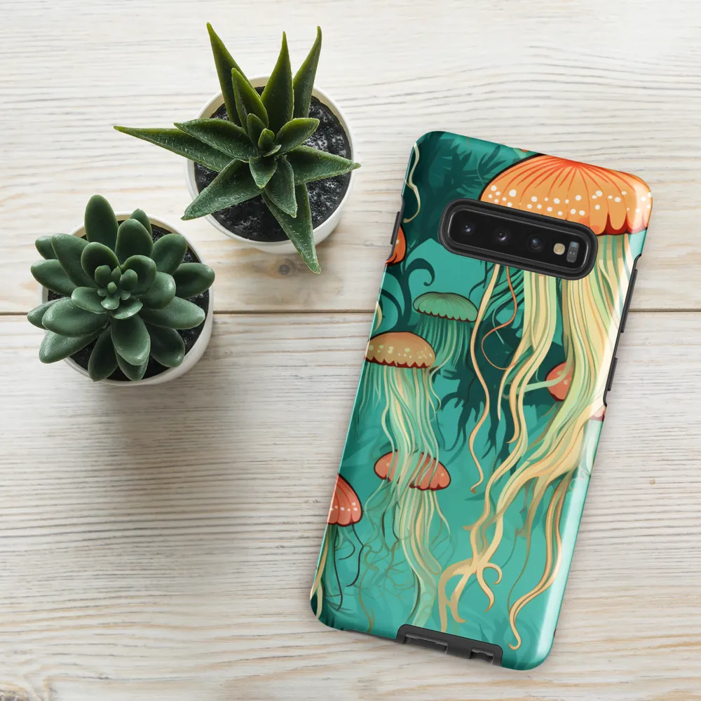 Ethereal Dance of Jellyfish | Phone Case |  S10 Plus | Tough Case | Glossy