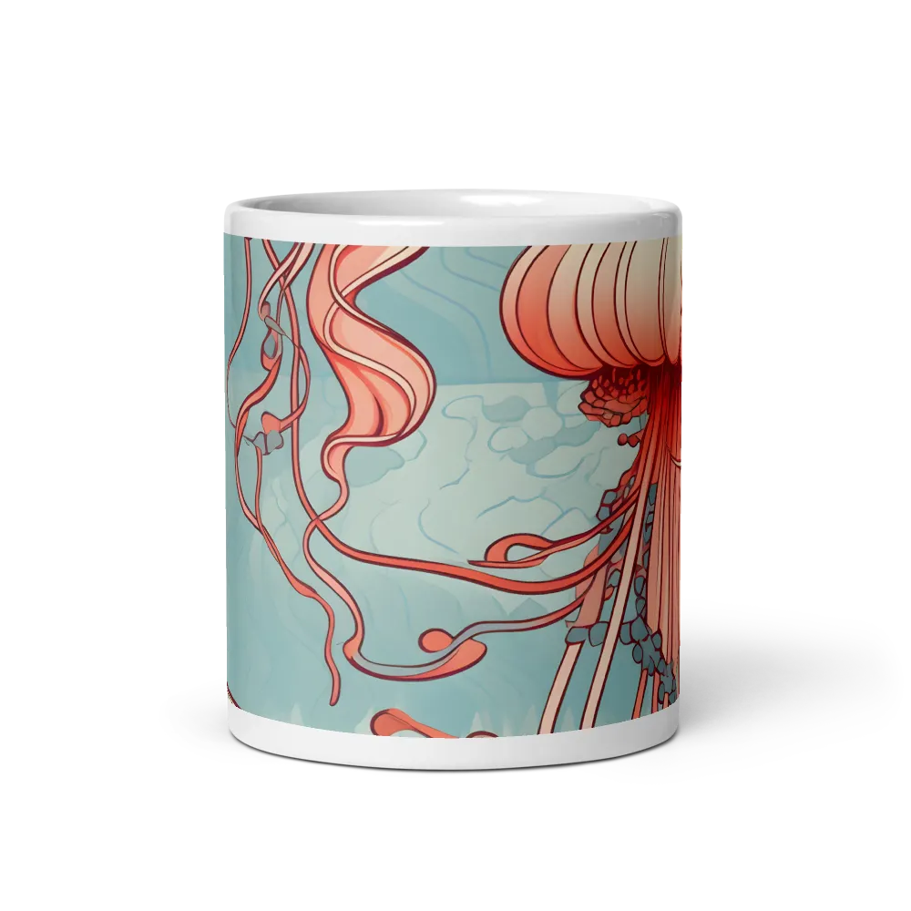 Ethereal Dance of Jellyfish | Mug with White inside | 11 oz