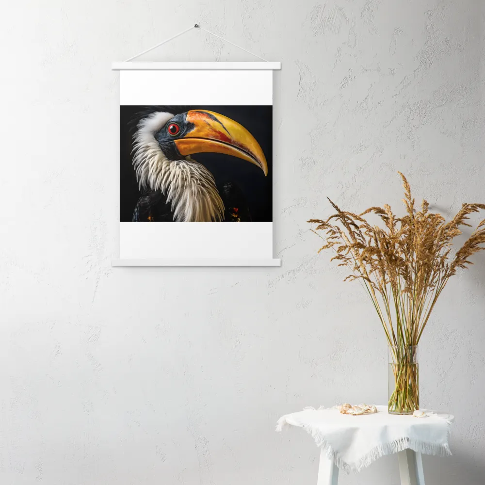 Majestic Hornbill Portrait | Poster With White Wood Hanger | 18″×24″