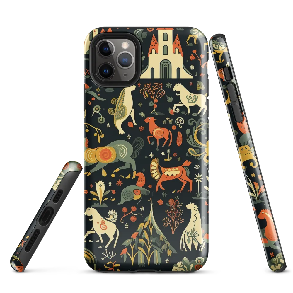 Whimsical Forest: A Folk Art Journey | Phone Case |  11 Pro Max | Tough Case | Glossy