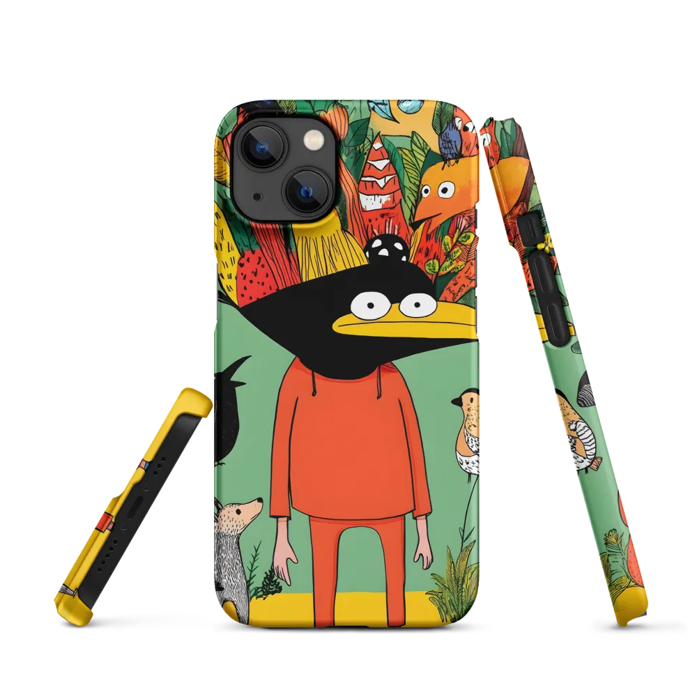 Whimsical Encounter in a Colorful Jungle