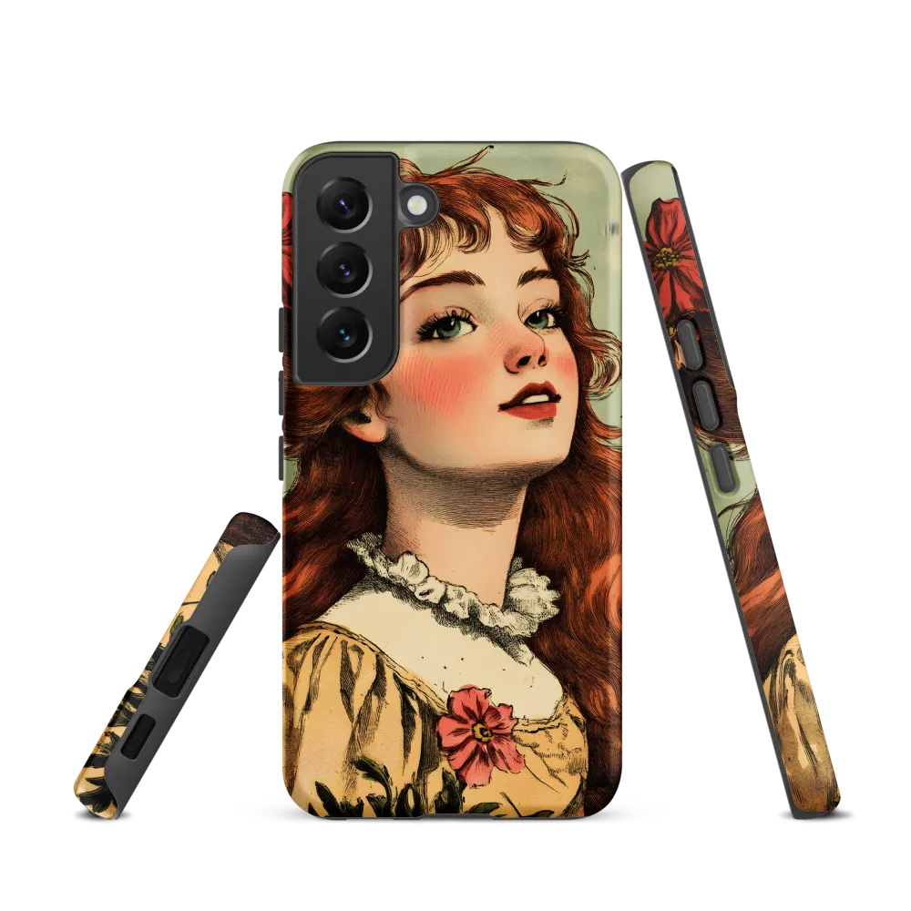 Whimsical Portrait of a Flower-Adorned Girl