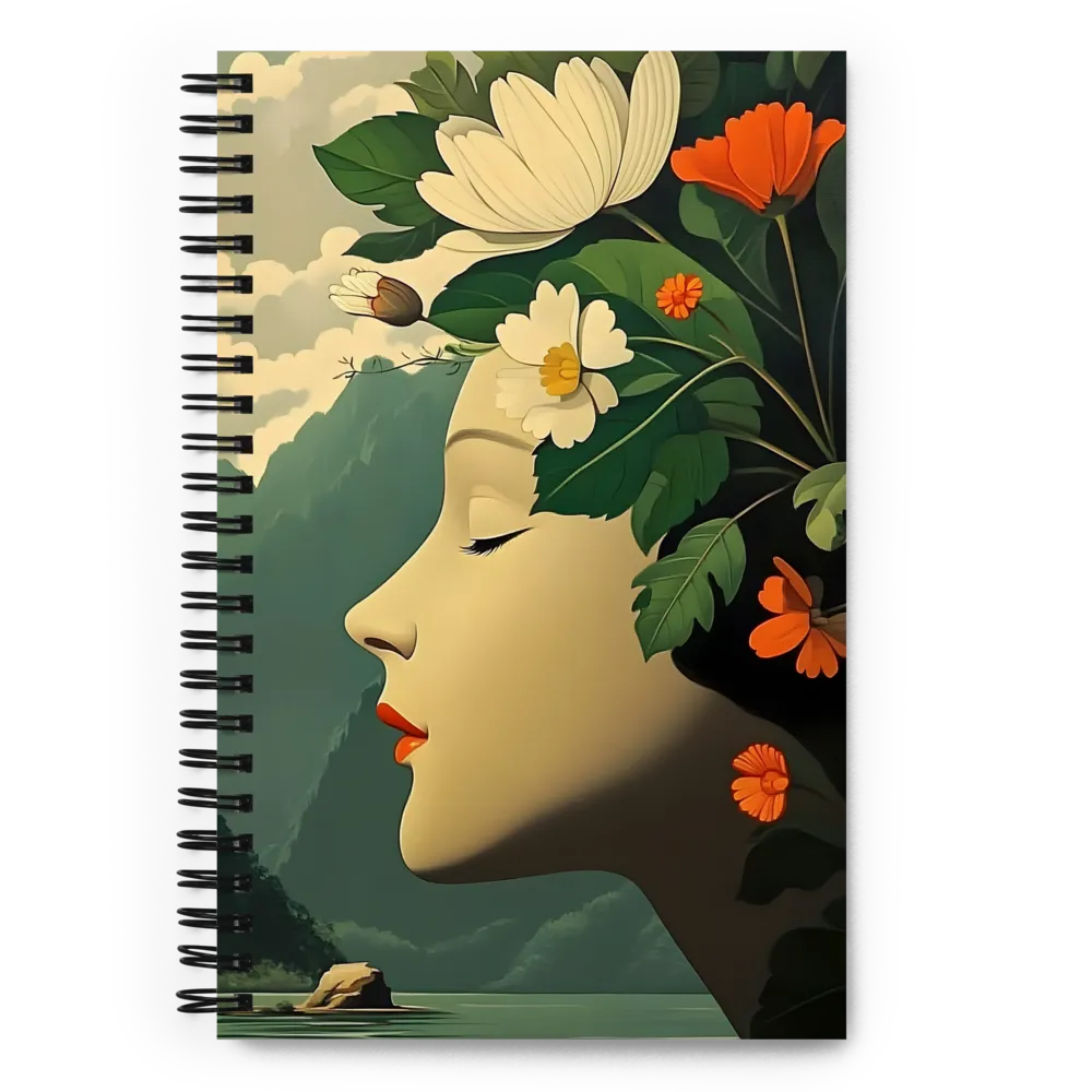 Harmony of Nature and Femininity | Spiral Notebook