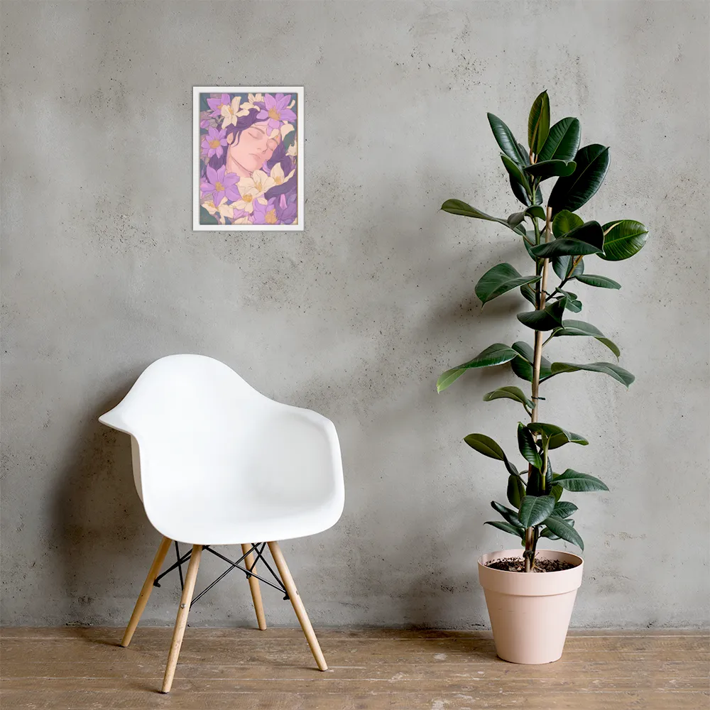 Harmony in Bloom | Poster with White Frame | 12″×16″