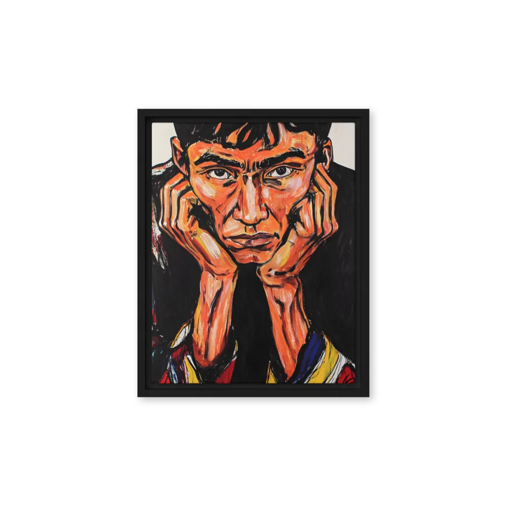 Contemplative Intensity: An Expressionist Portrait