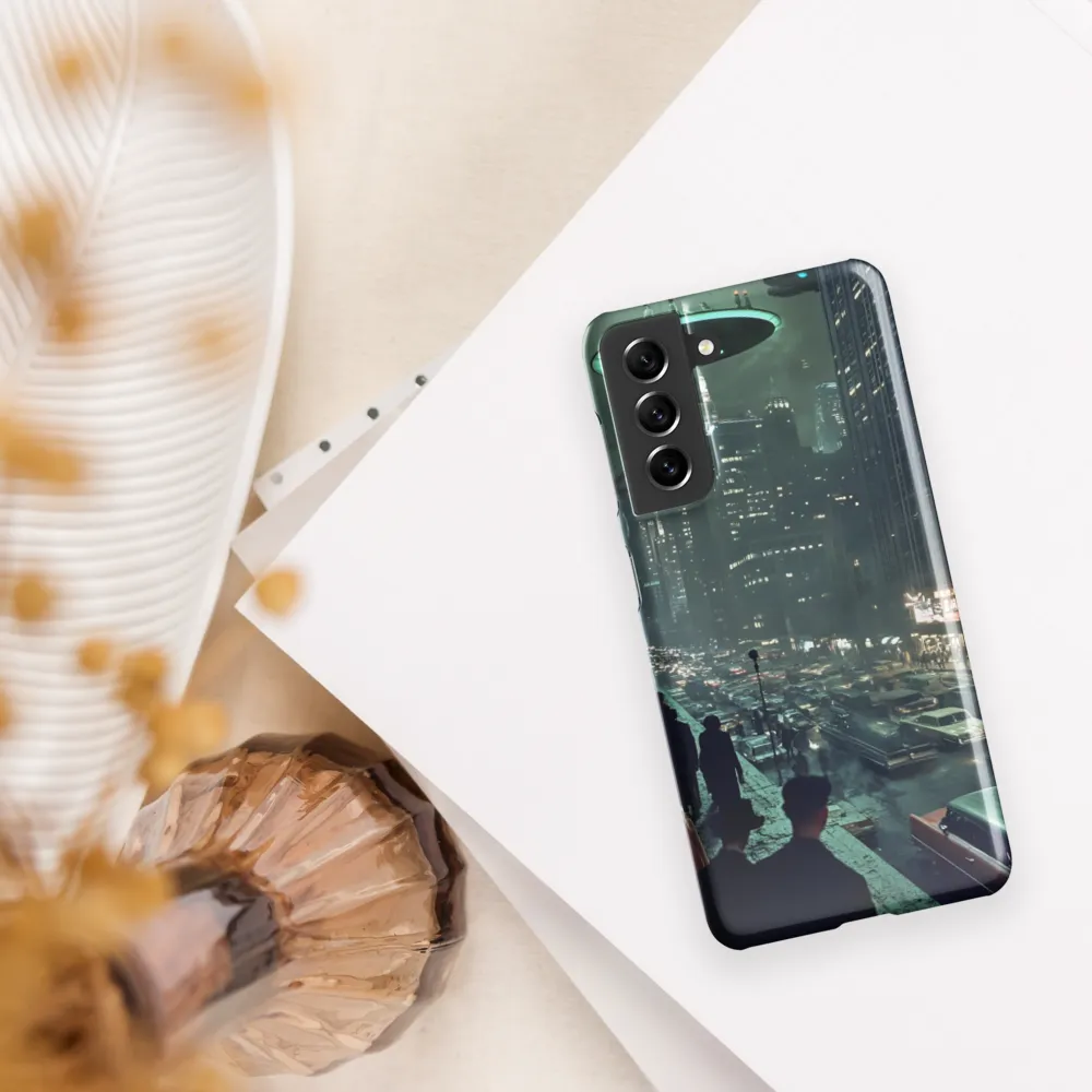Mysterious Encounters in a Neon City | Phone Case |  S21 | Snap Case | Glossy
