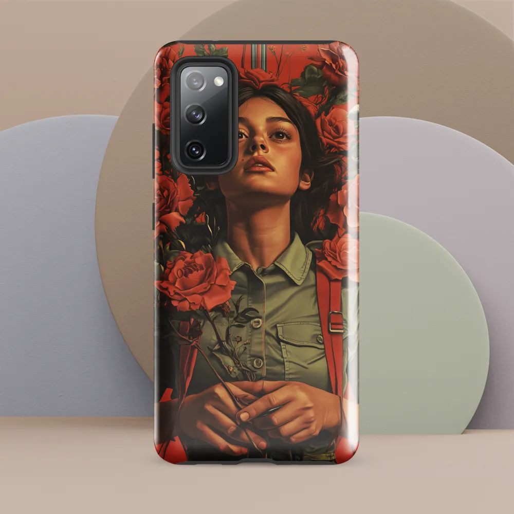 Harmony and Strength: A Portrait Among Roses