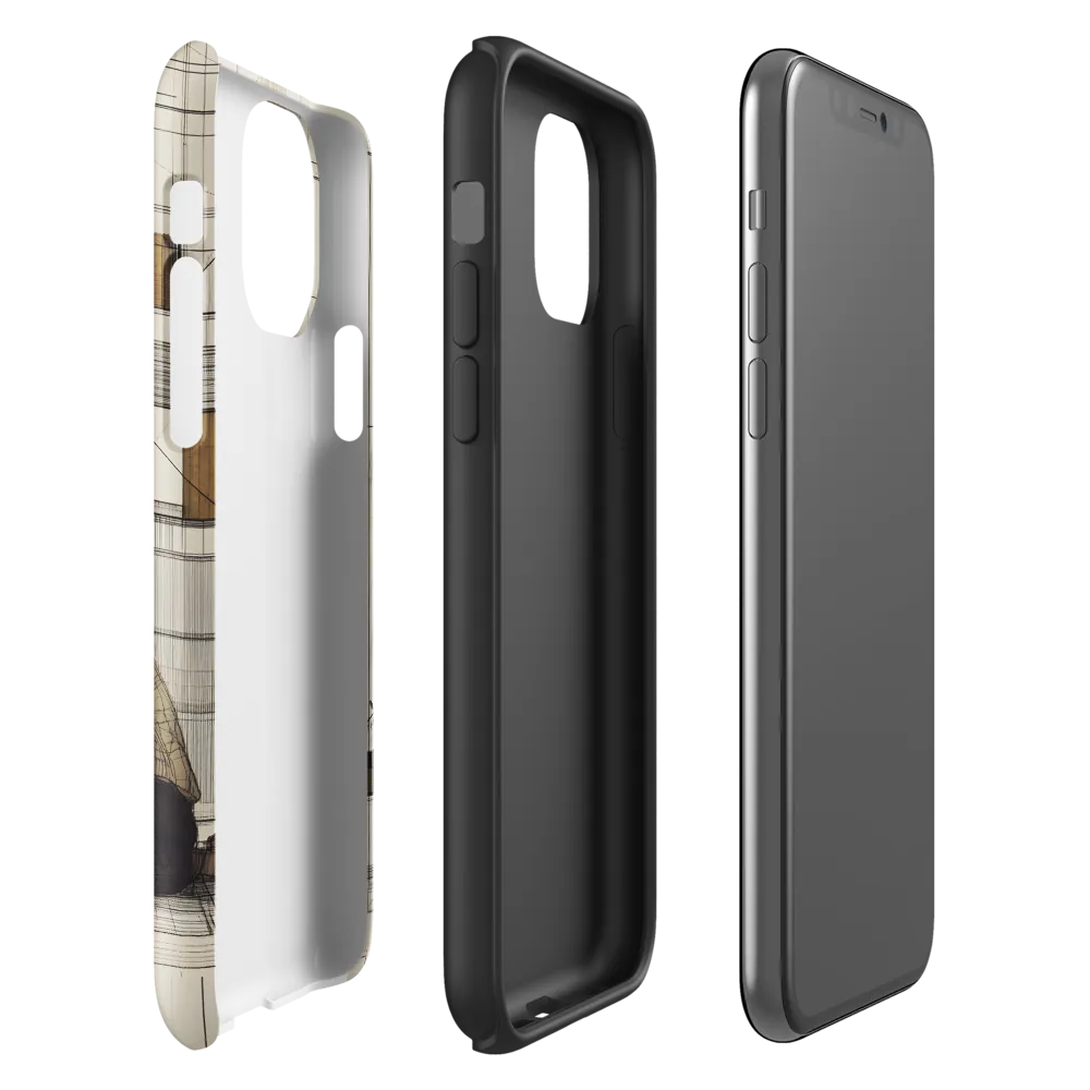 Quiet Reflections in Line | Phone Case |  11 Pro | Tough Case | Glossy