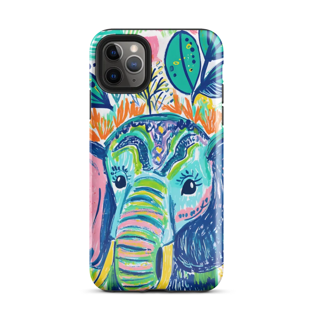 Whimsical Elephant Portrait | Phone Case |  11 Pro Max | Tough Case | Glossy