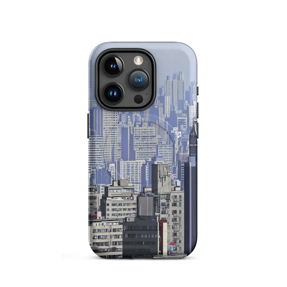 Urban Symphony: A Cityscape in Blues and Grays
