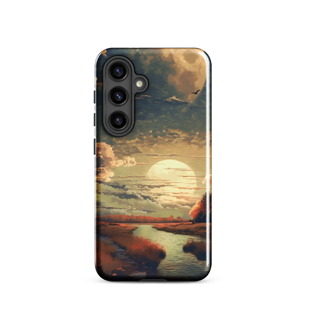Whispers of Dusk: A Tranquil River Landscape