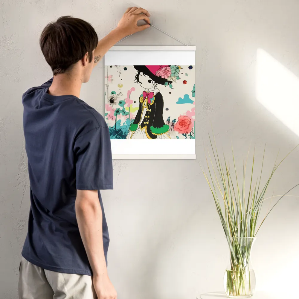 Whimsical Garden Reverie | Poster With White Wood Hanger | 16″×20″