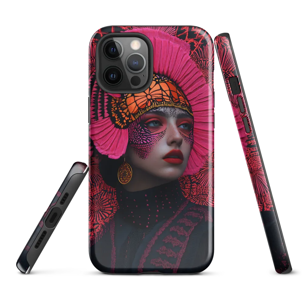 Bold Elegance: A Contemporary Portrait | Phone Case |  12 Pro Max | Tough Case | Glossy