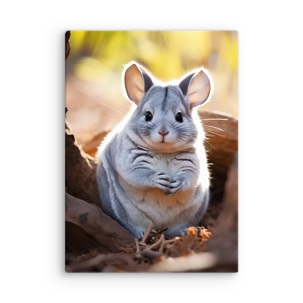 Gentle Whispers of Nature: The Chinchilla | Thin Canvas | 20″×28″