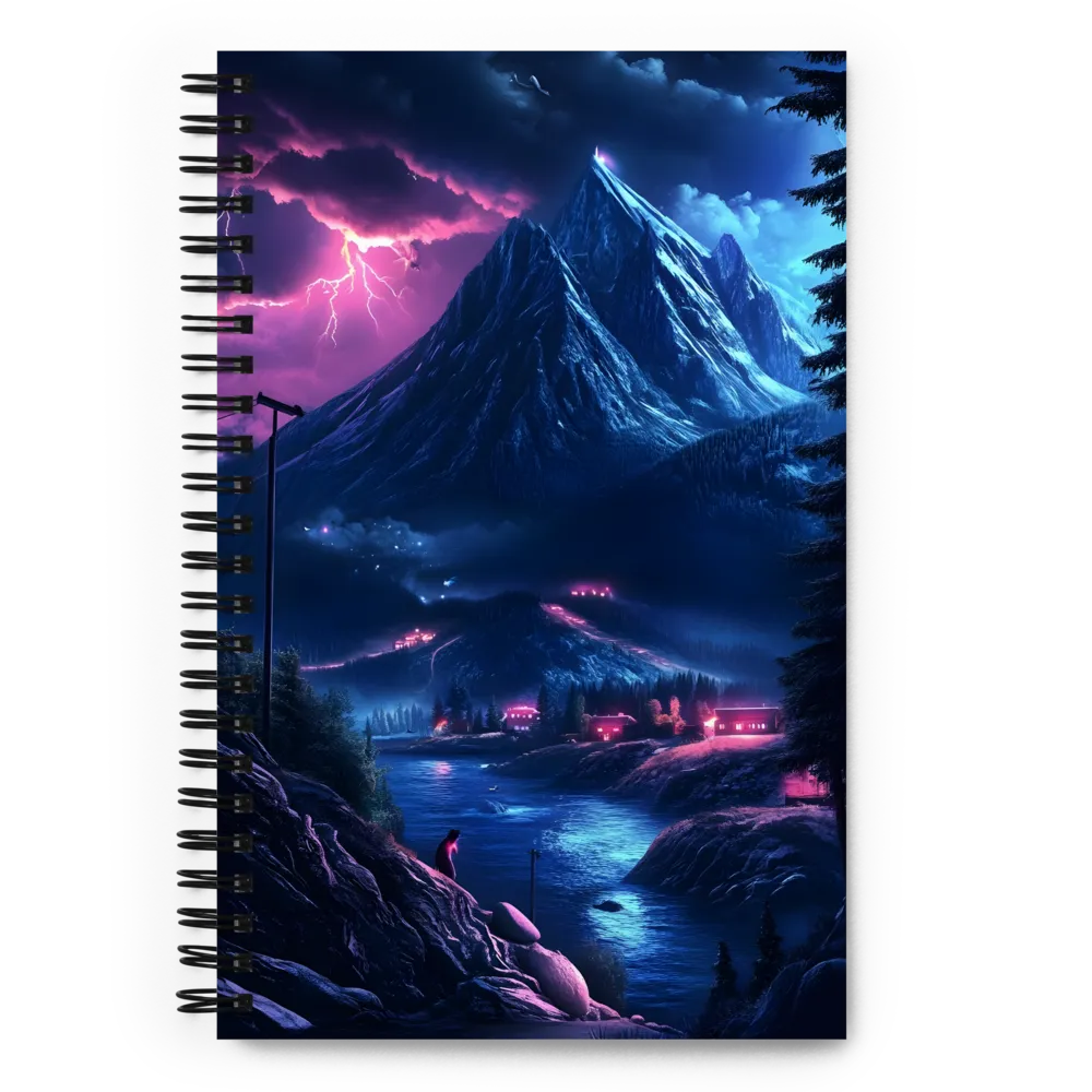 Mystical Storm Beneath the Peak | Spiral Notebook