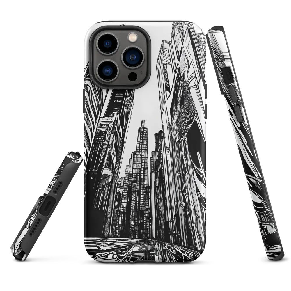 Urban Echoes: A Line Art Journey