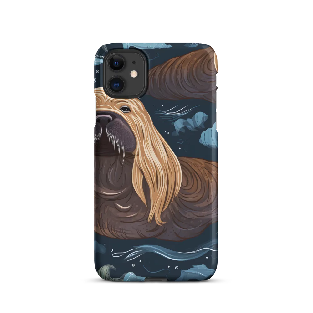 Whimsical Walruses in Deep Blue