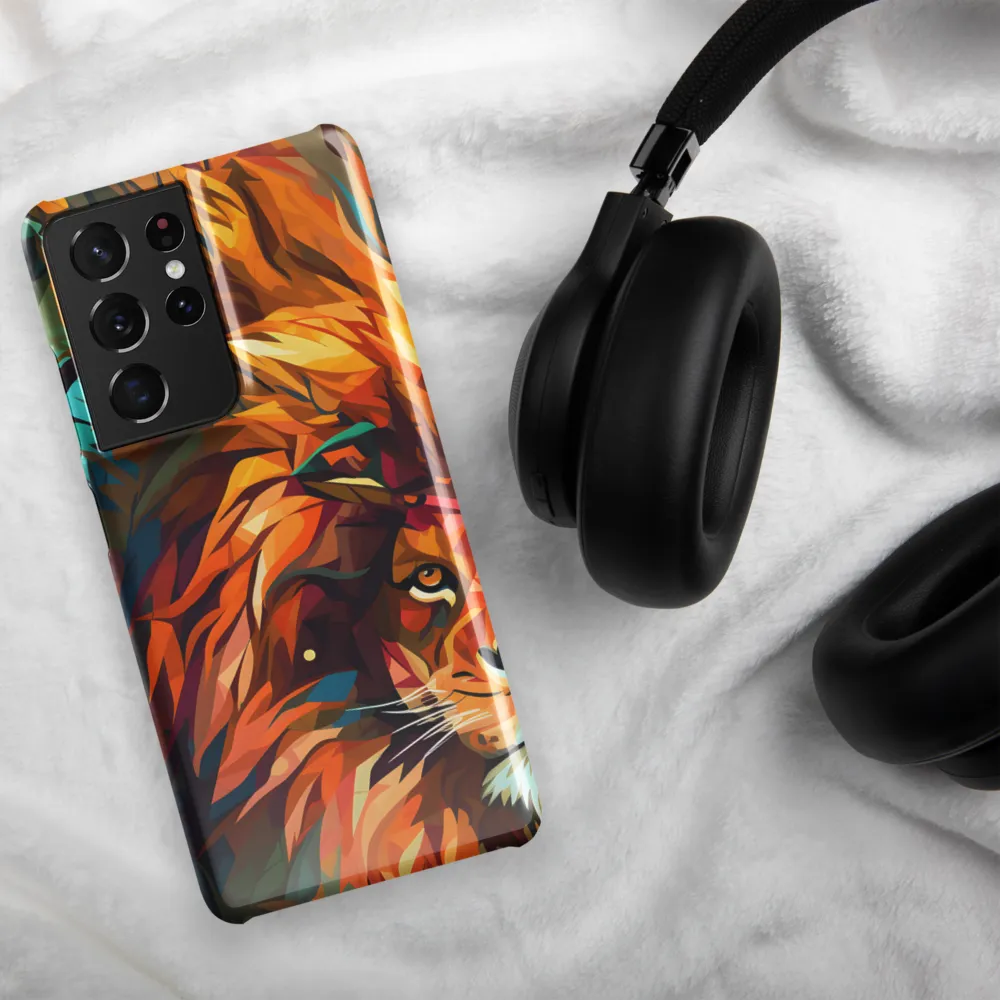 Majestic Gaze: The Polygonal Lion