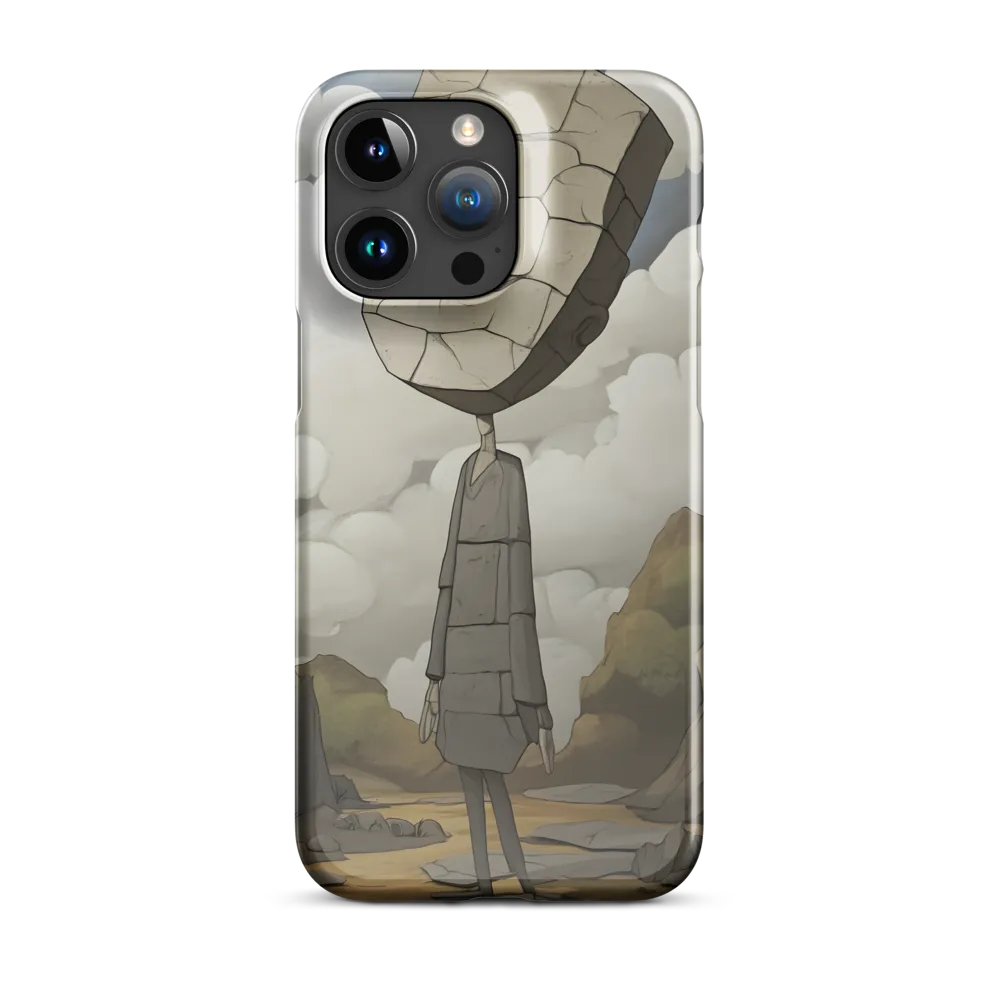 Whimsical Stone Figure in a Rocky Landscape | Phone Case |  15 Pro Max | Snap Case | Glossy