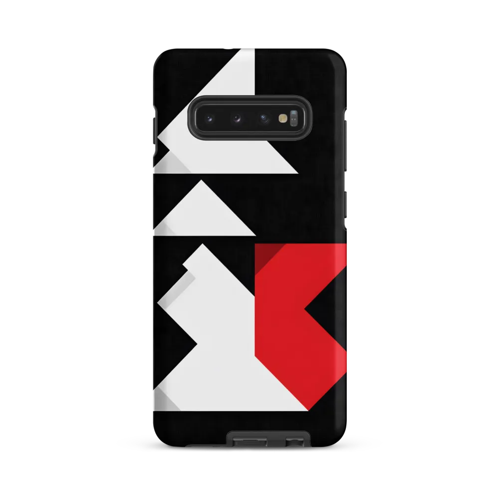 Geometric Symphony in Contrast | Phone Case |  S10 Plus | Tough Case | Matte