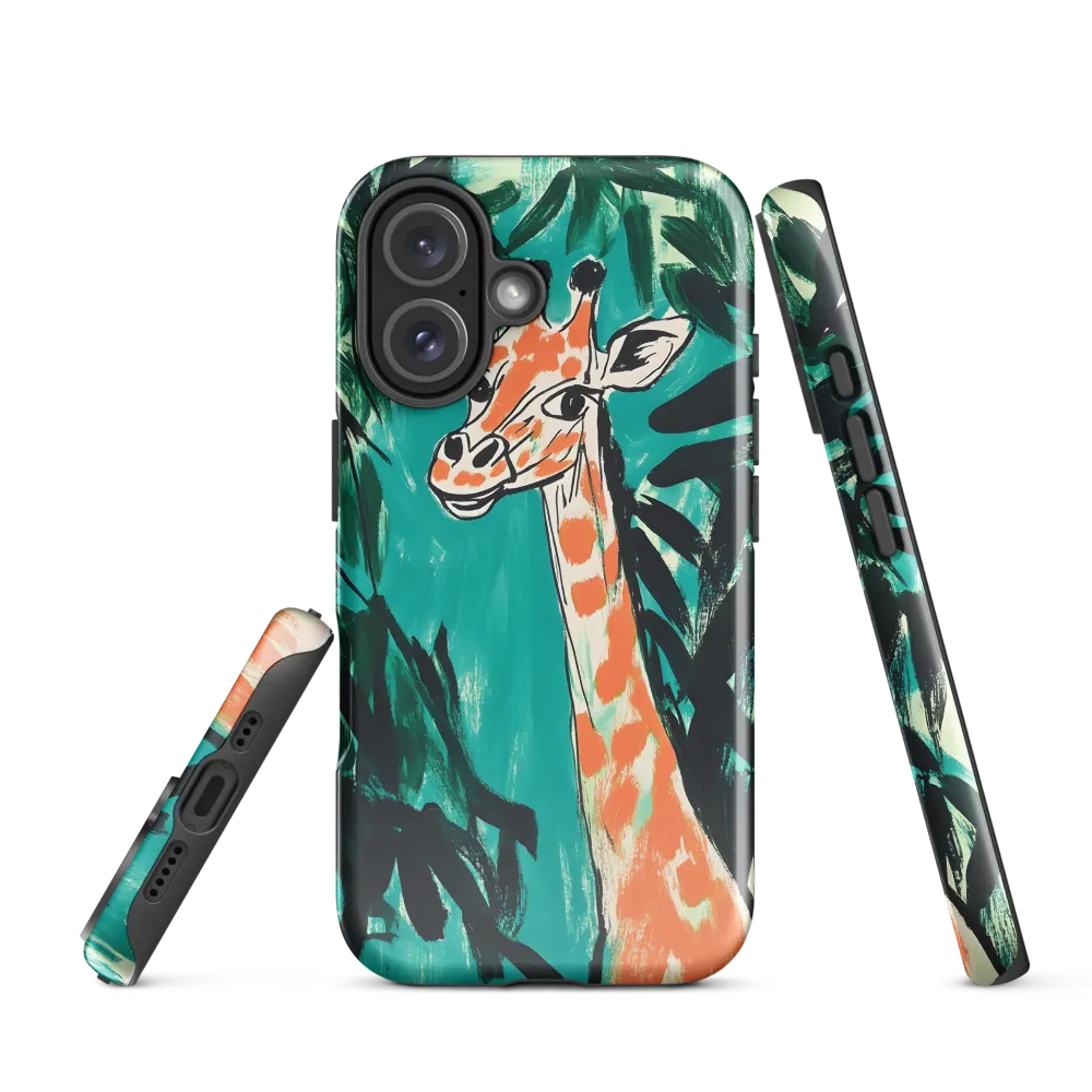 Curious Giraffe in Lush Greenery | Phone Case |  16 | Tough Case | Glossy