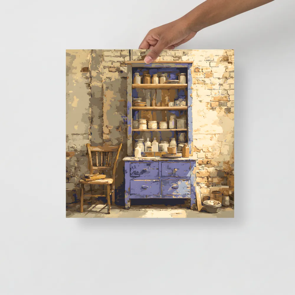 Rustic Blue Hutch 
 Poster | 16″x 16″