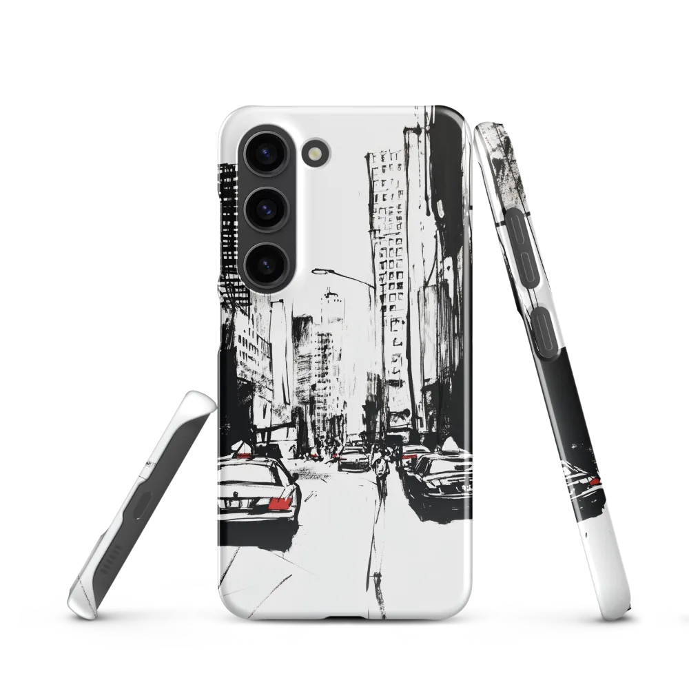 Urban Pulse: A Monochromatic Journey | Phone Case |  S23 | Snap Case | Glossy