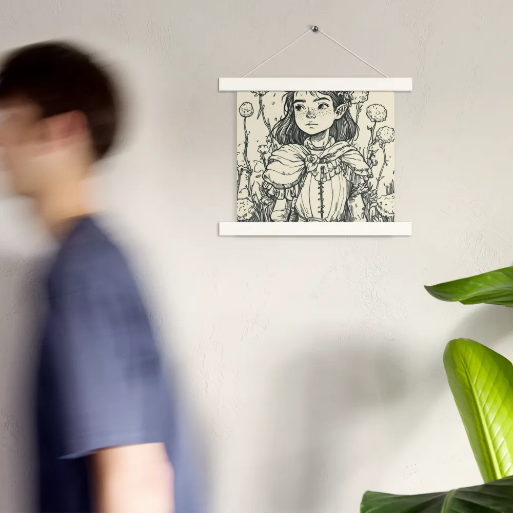 A Young Guardian of Nature | Poster With White Wood Hanger | 10″×10″